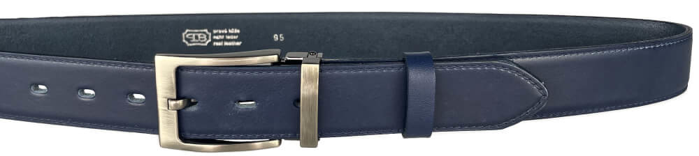 Penny Belts Férfi elegáns bőr öv 35-020-2-56 blue 120 cm