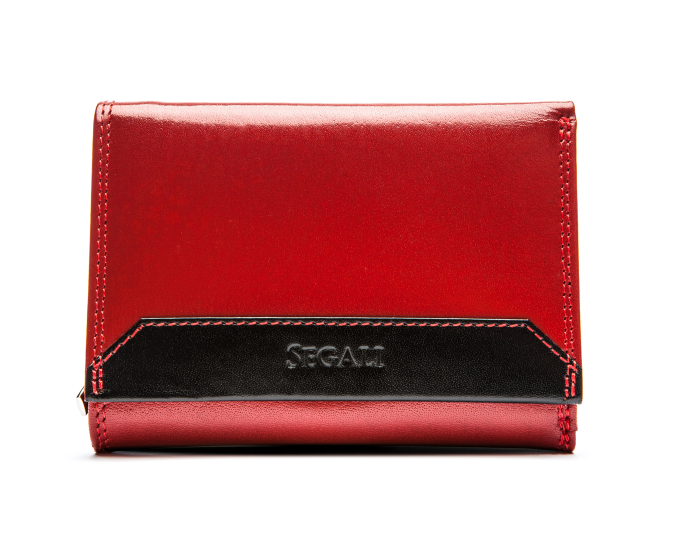 SEGALI Dámská kožená peněženka 100 B red/black