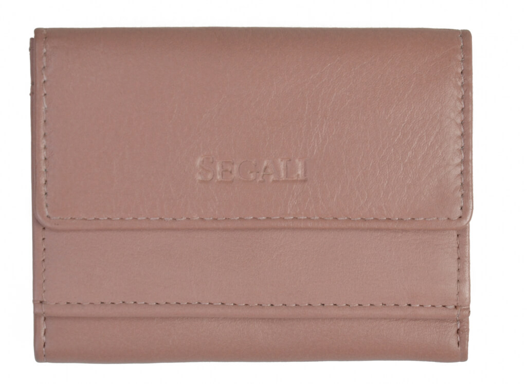 Levně SEGALI Dámská kožená peněženka 1756 baby pink