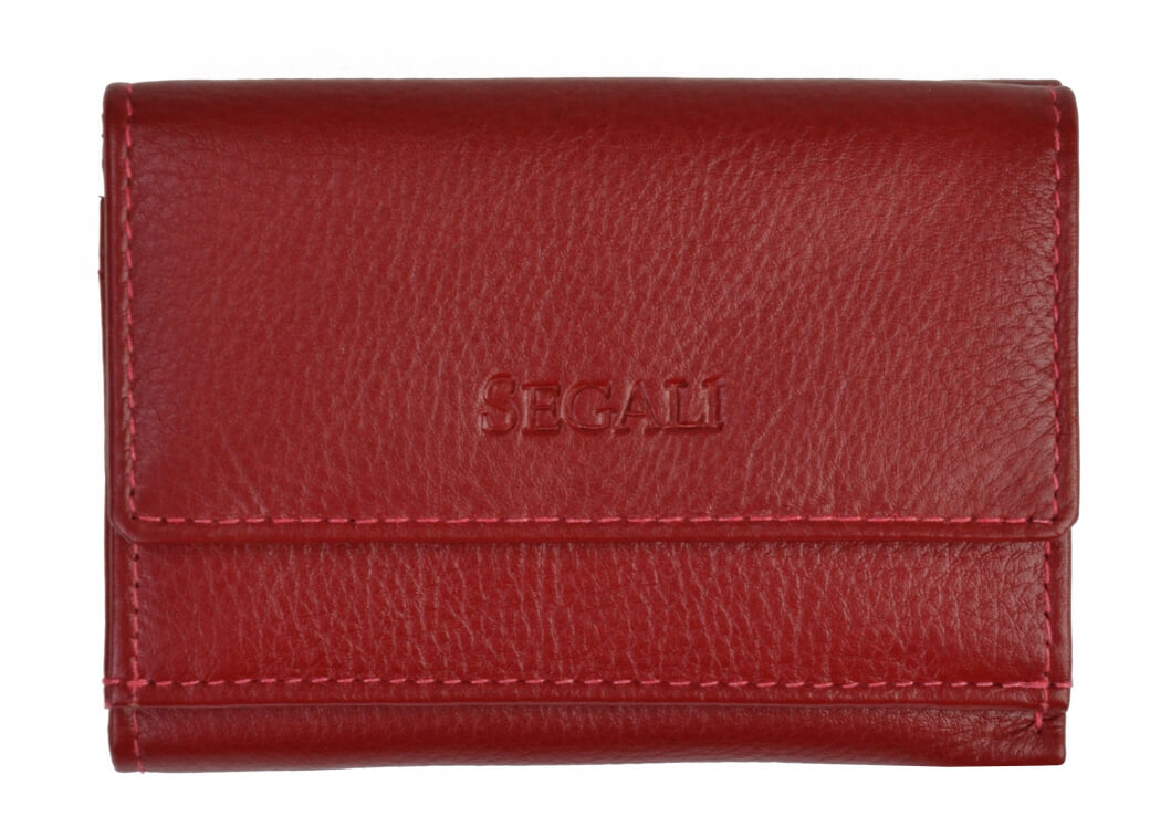 Levně SEGALI Dámská kožená peněženka 1756 red