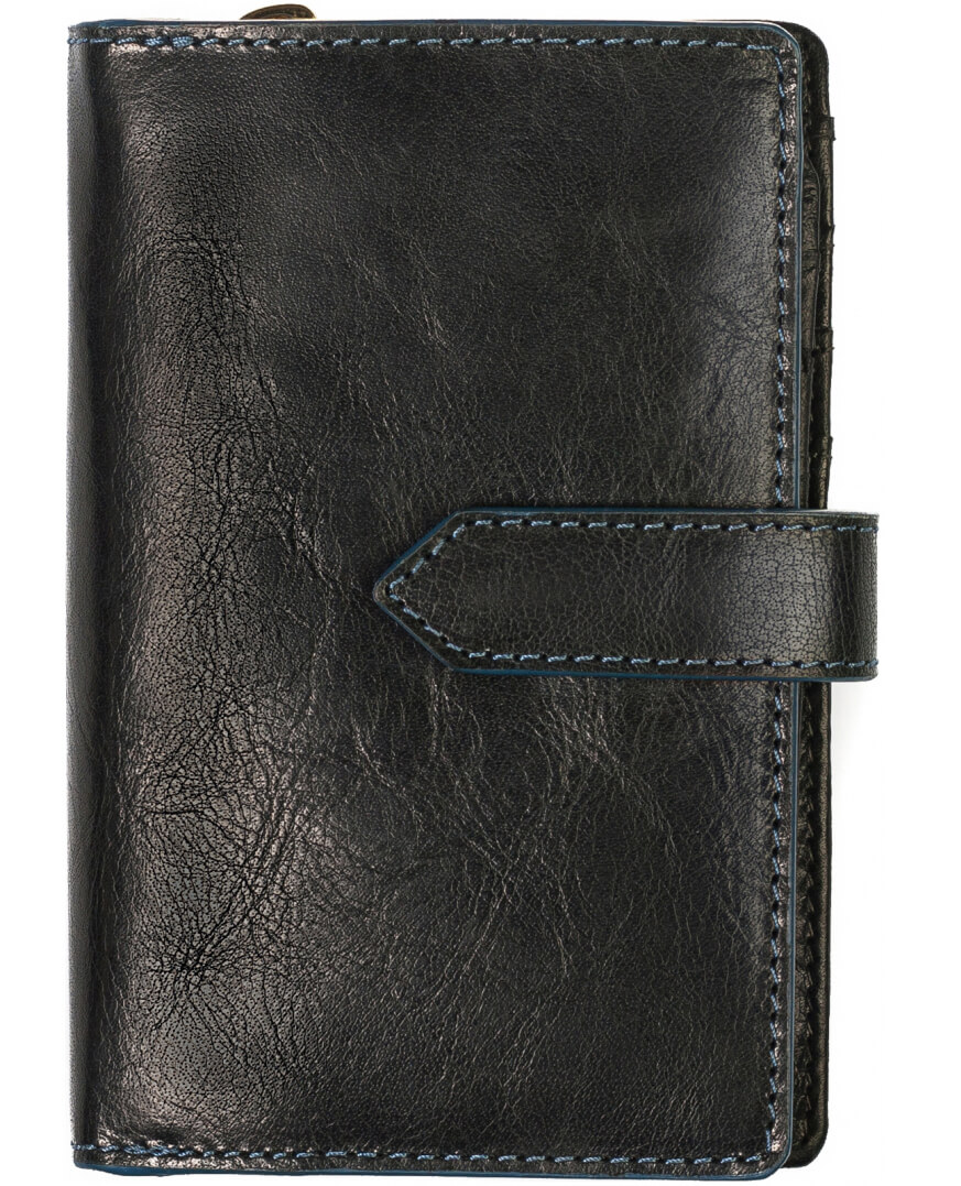 Levně SEGALI Dámská kožená peněženka 3743 black/blue