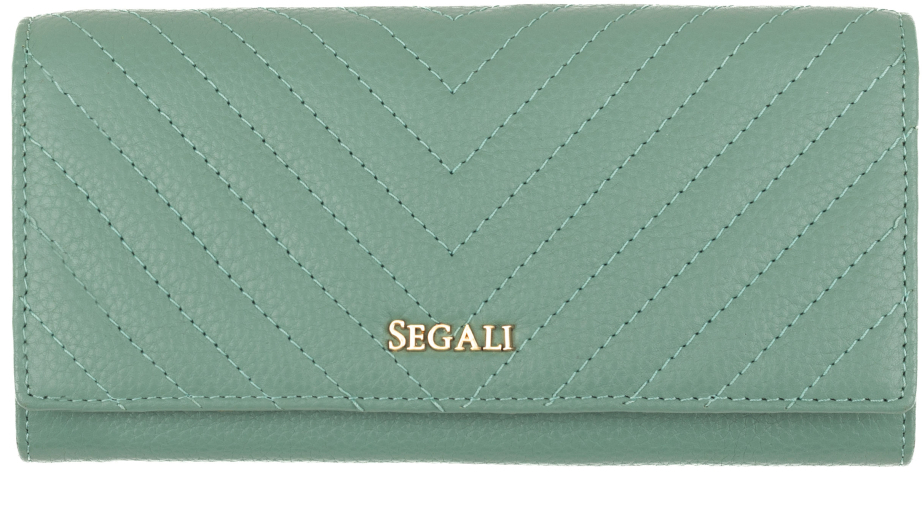 SEGALI Dámska kožená peňaženka 50511 lt.green