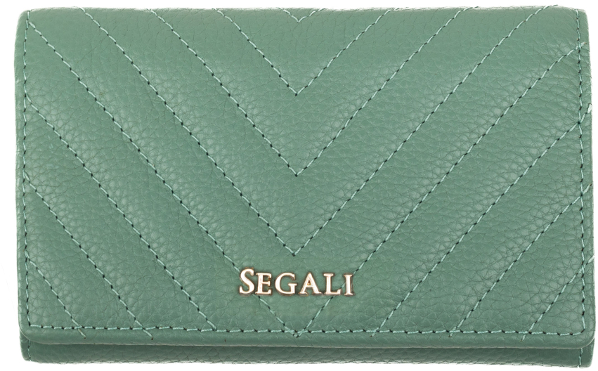 SEGALI Dámska kožená peňaženka 50512 lt.green