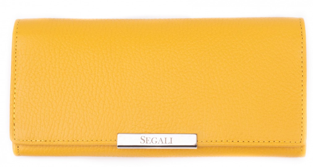 SEGALI Dámska kožená peňaženka 7066 yellow