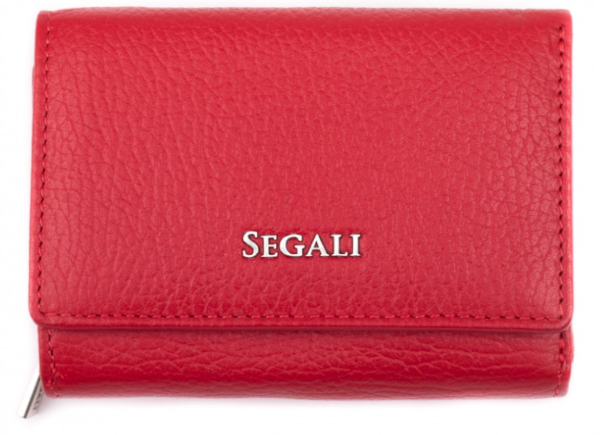 Levně SEGALI Dámská kožená peněženka 7106 B red