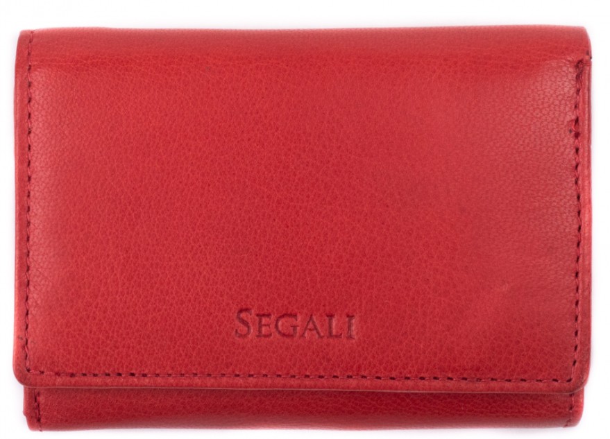Levně SEGALI Dámská kožená peněženka 7106 BS red
