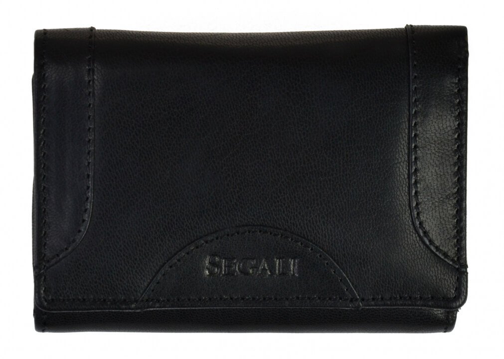 SEGALI Dámska kožená peňaženka 7196 B black