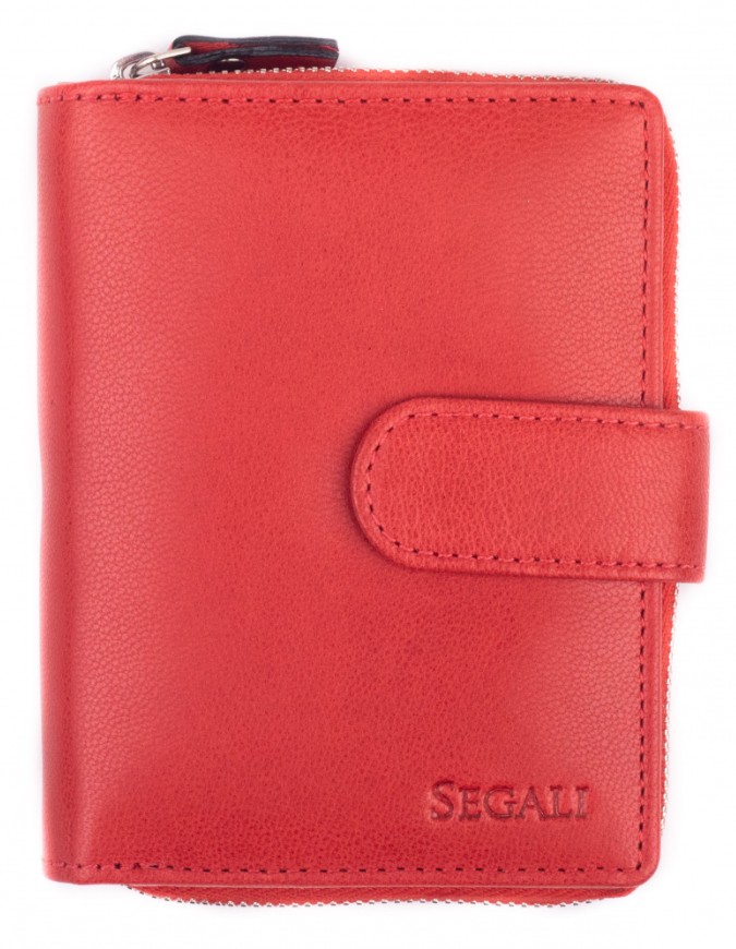 SEGALI Dámska kožená peňaženka 7521 red