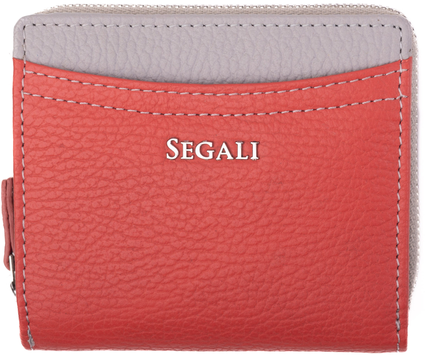 SEGALI Dámská kožená peněženka 7544 B aragosta/grey