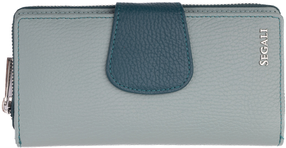 SEGALI Dámská kožená peněženka 7617 B sage/blue