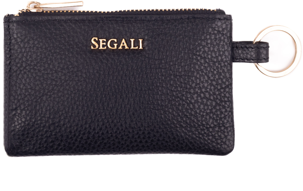 SEGALI Kožená klíčenka-mini peněženka 50524 Black
