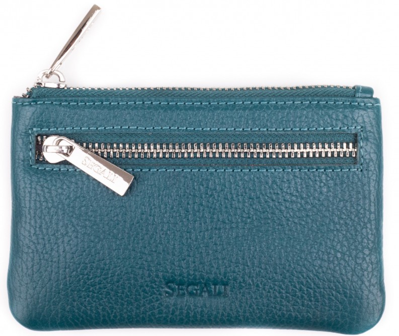 SEGALI Kožená mini peňaženka-kľúčenka 7291 A blue