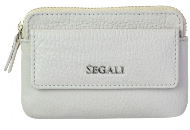 Levně SEGALI Kožená mini peněženka-klíčenka 7483 A grey