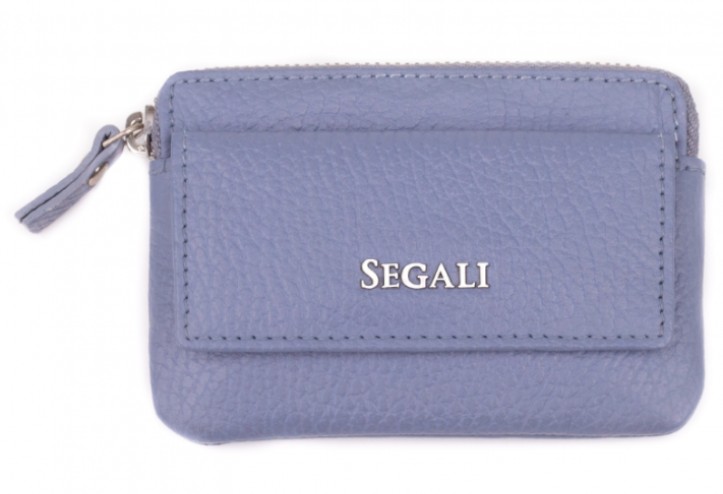 Levně SEGALI Kožená mini peněženka-klíčenka 7483 A lavender