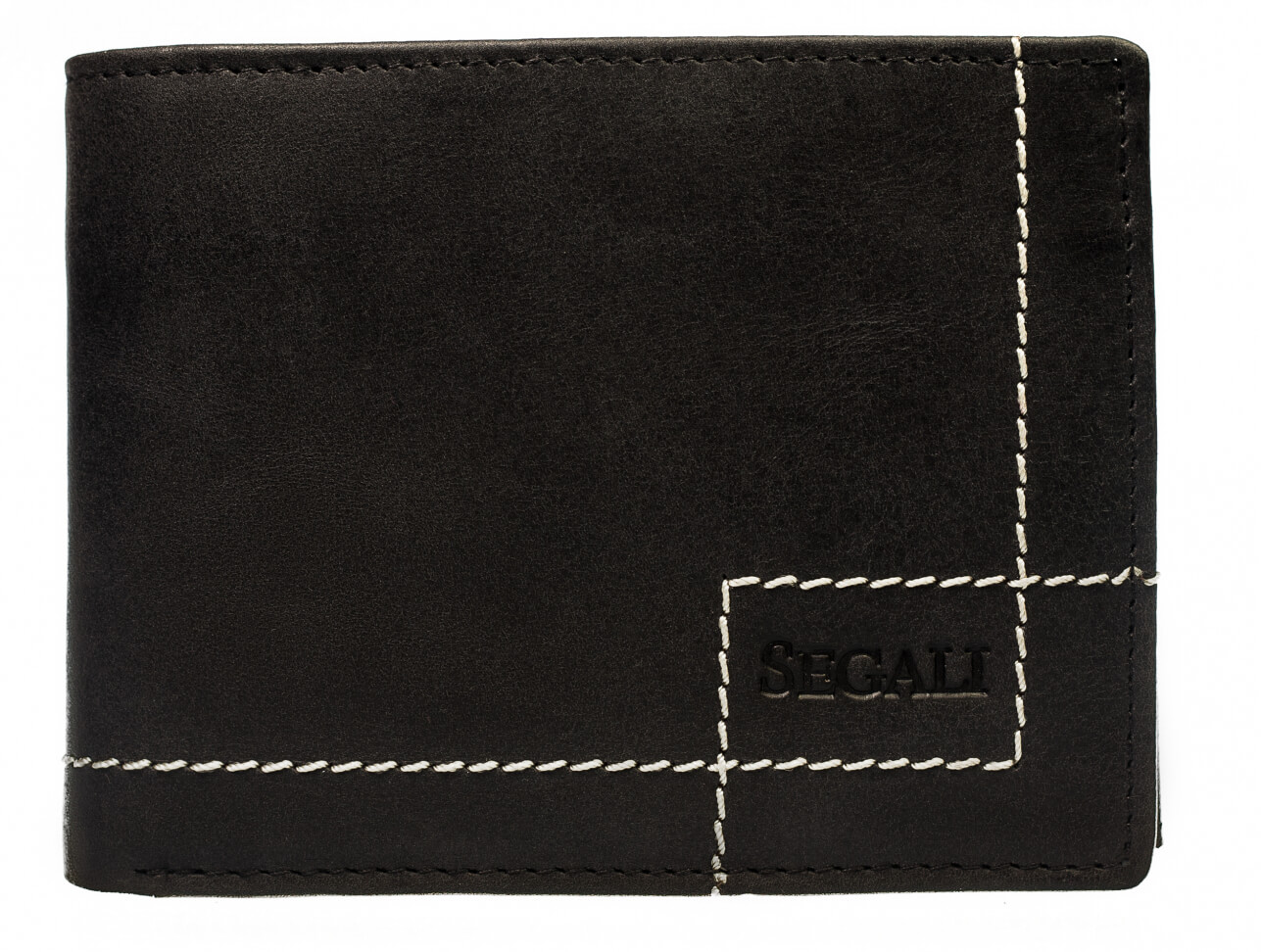SEGALI Pánska kožená peňaženka 02 black