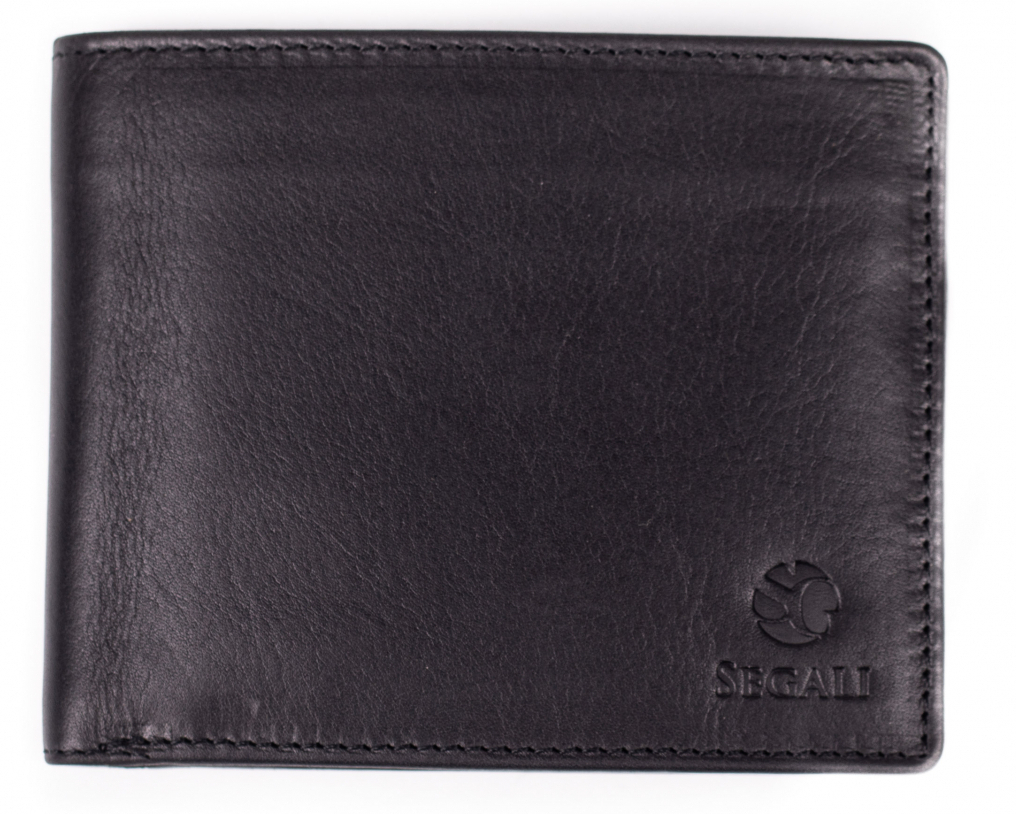 SEGALI Pánska kožená peňaženka 1018 black
