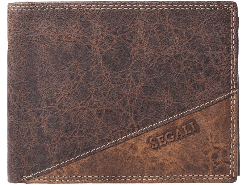 SEGALI Pánska kožená peňaženka 1606 lunar brown