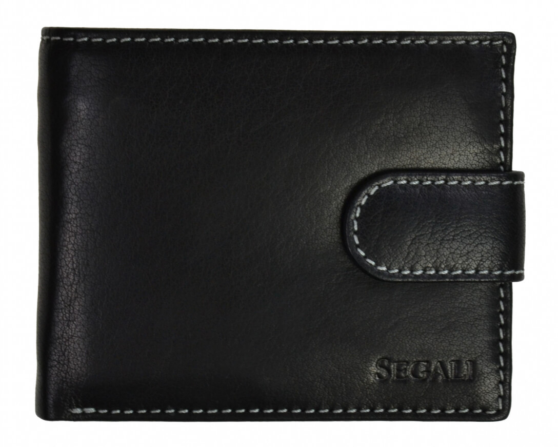 SEGALI Pánska kožená peňaženka 2016 black