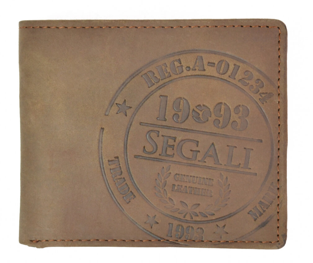 SEGALI Pánska kožená peňaženka 614827 A brown