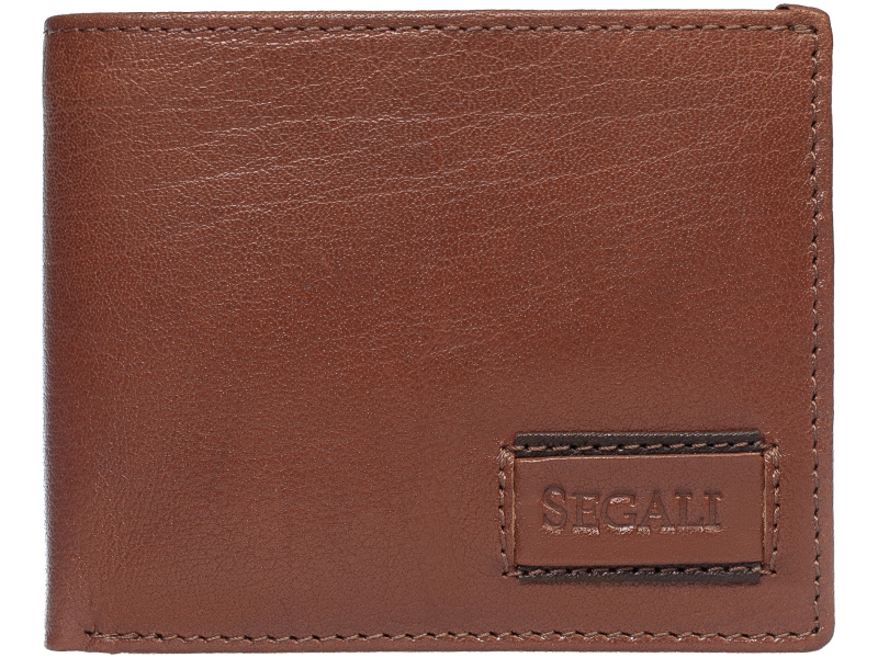 Levně SEGALI Pánská kožená peněženka 70076 dark cognac
