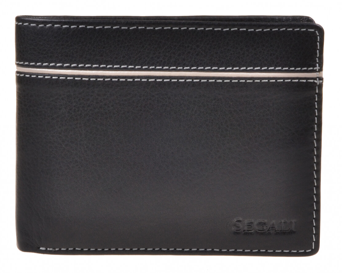 SEGALI Pánska kožená peňaženka 7101 black