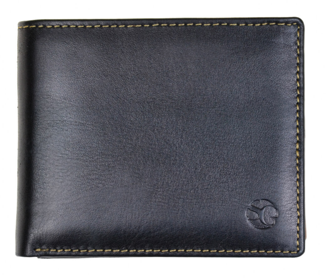 SEGALI Pánska kožená peňaženka 7110 black/cognac