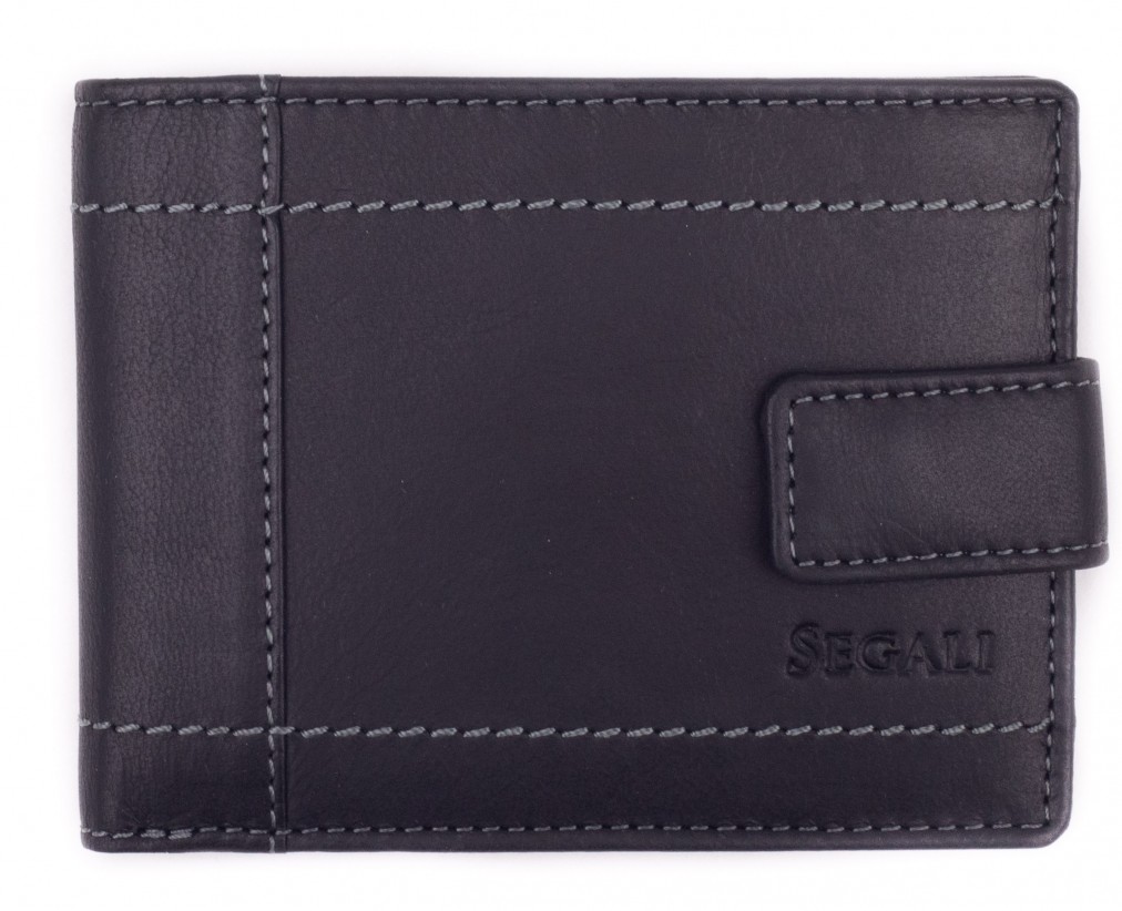 SEGALI Pánska kožená peňaženka 7515L black