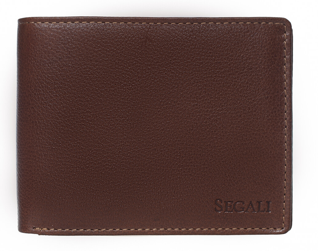 SEGALI Pánská kožená peněženka 81047 brown