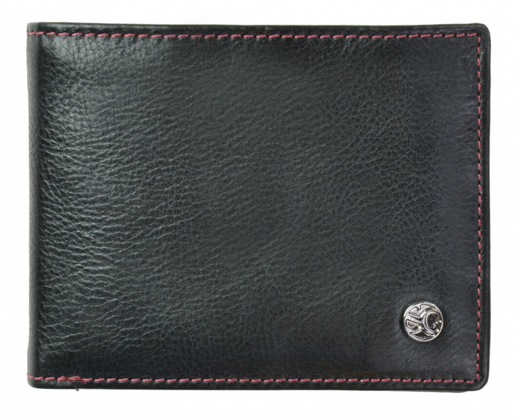 SEGALI Pánská kožená peněženka 907 114 026 black/red