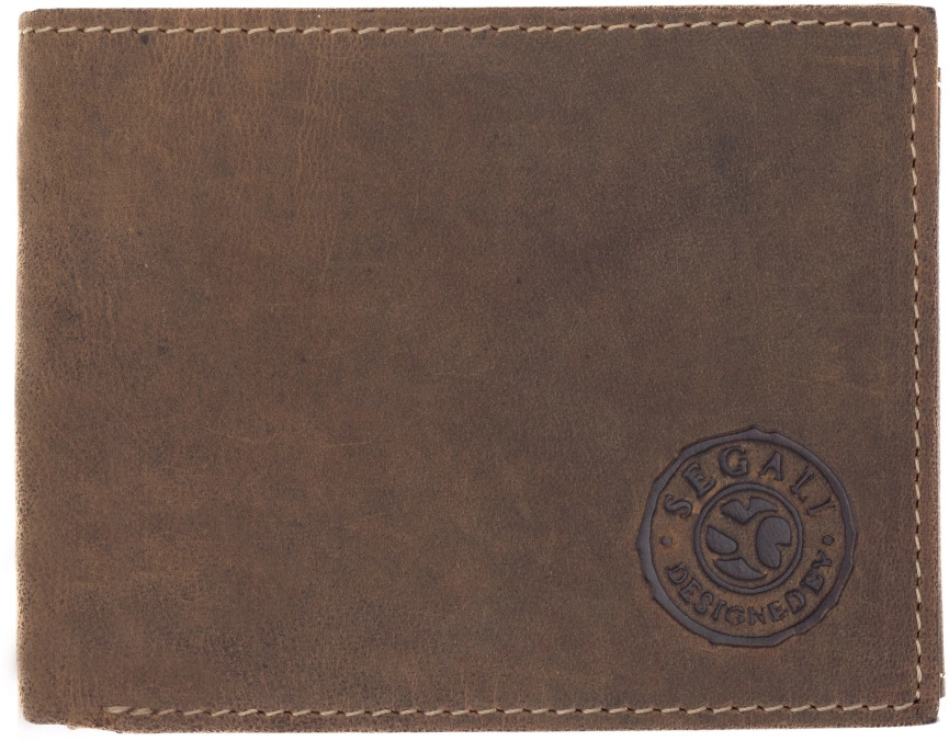 Levně SEGALI Pánská kožená peněženka 979 brown