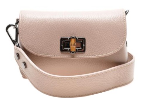 Sofia Cardoni Dámska kožená crossbody kabelka SC1801 Cipria