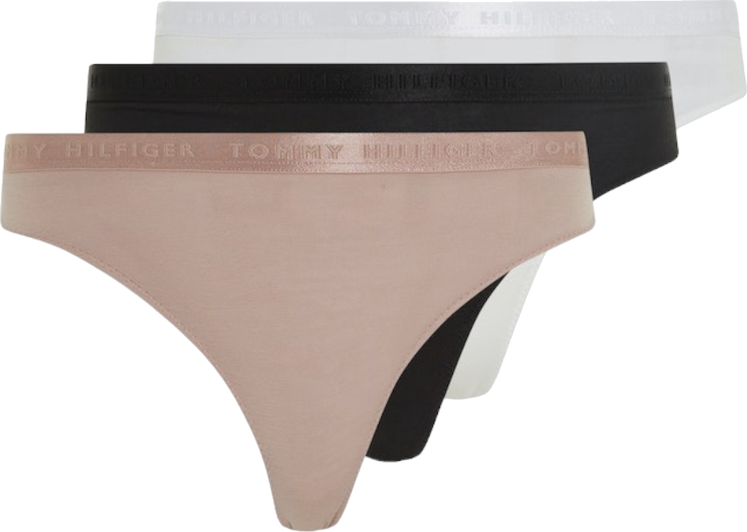 Tommy Hilfiger 3 PACK - dámská tanga UW0UW04480-05J M