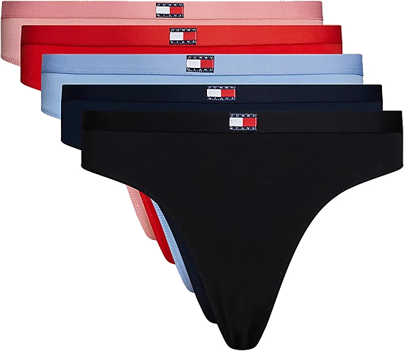 Tommy Hilfiger 5 PACK - dámská tanga UW0UW05384-0V5 L