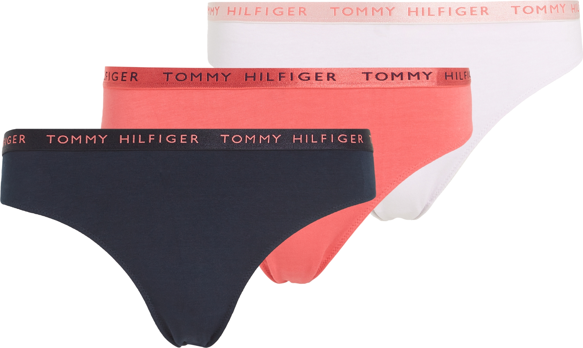 Levně Tommy Hilfiger 3 PACK - dámská tanga UW0UW04889-0V5 L