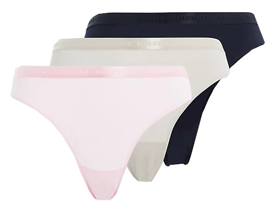 Tommy Hilfiger 3 PACK -dámske nohavičky Bikini UW0UW04329-0VX L