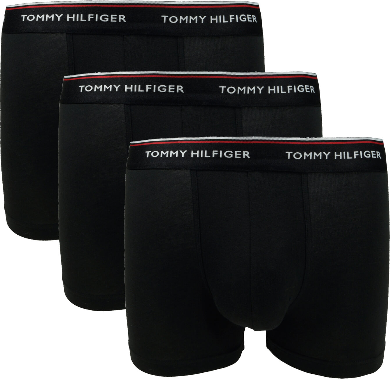 Lote de 3 boxers, 1 estampados + 2 lisos cinzento + preto Tommy Hilfiger