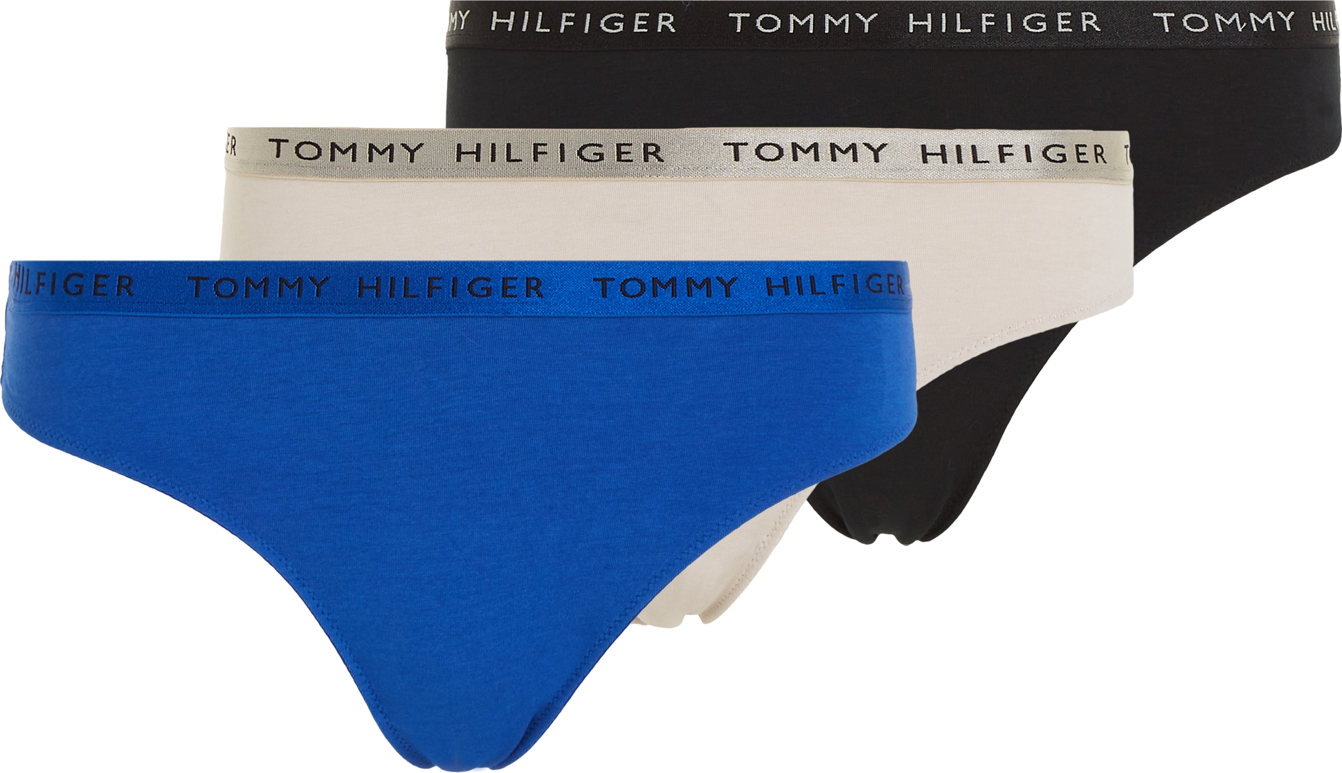 Tommy Hilfiger 3 PACK - dámská tanga UW0UW04889-0R1 M