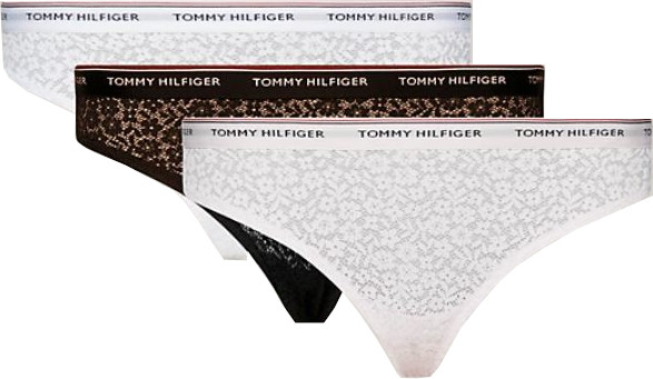 Tommy Hilfiger 3 PACK - dámske nohavičky PLUS SIZE Brief UW0UW04897-0SK-plus-size XXL