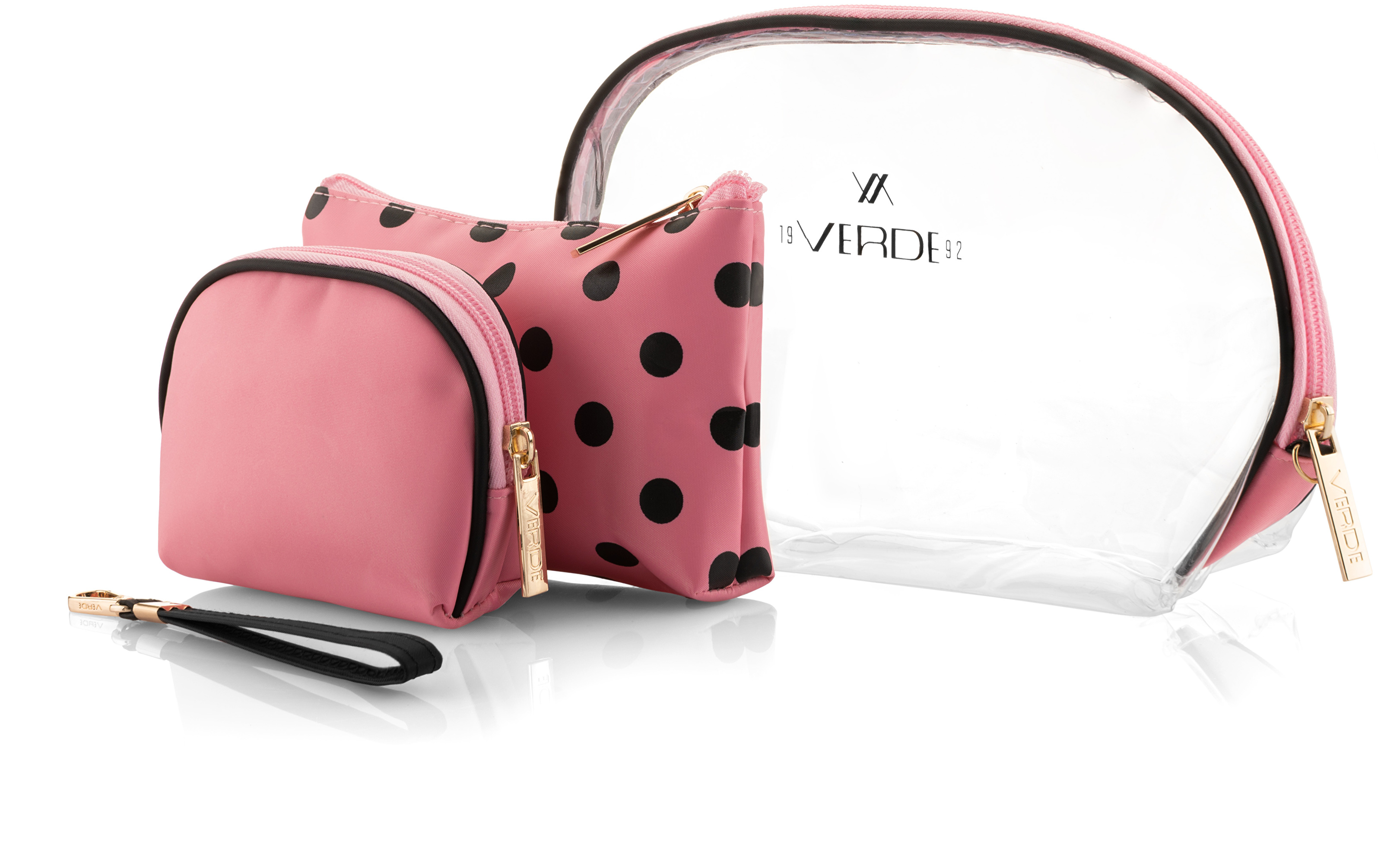Verde Kozmetikai táska készlet 07-271 pink