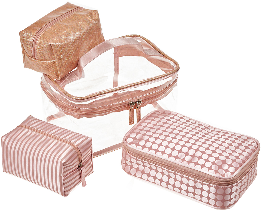 Levně Verde Sada kosmetických tašek 07-313 pink