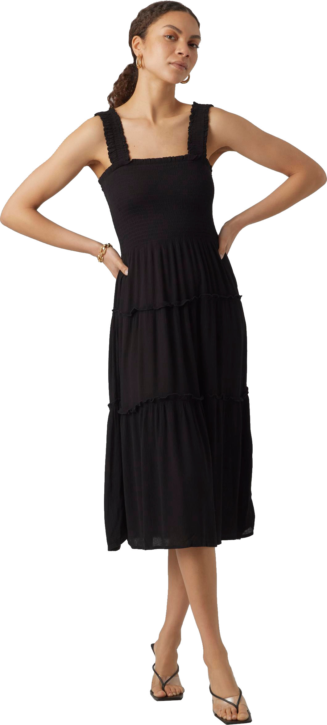 Vero Moda Dámské šaty VMMENNY Regular Fit 10282481 Black L