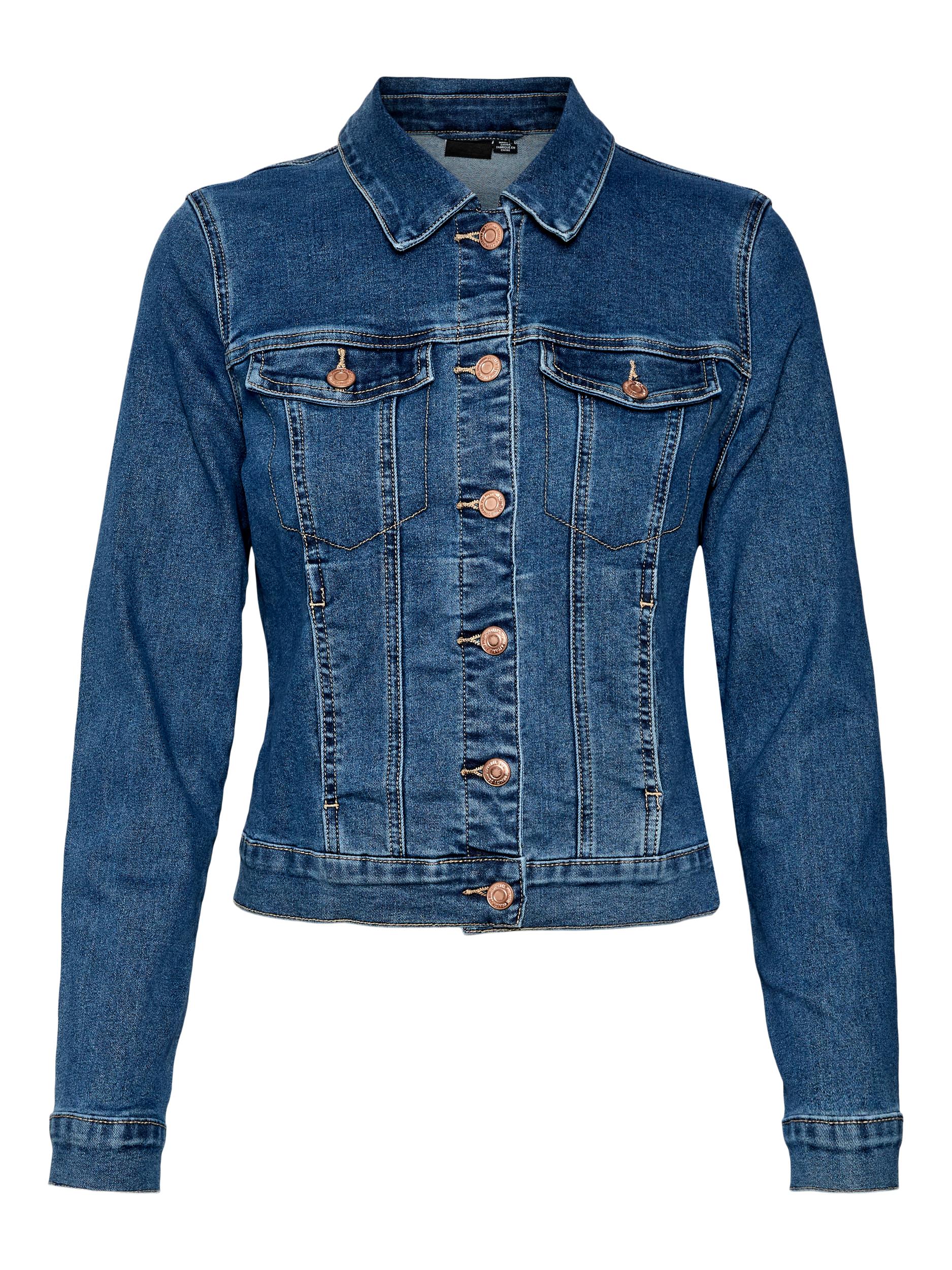 Vero Moda Dámska džínsová bunda VMLUNA 10279492 Medium Blue Denim XS