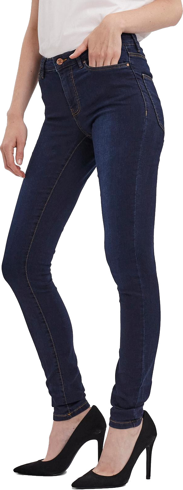 Vero Moda Dámske džínsy VMJUDY Slim Fit 10249140 Dark Blue Denim M/32 + 2 mesiace na vrátenie tovaru