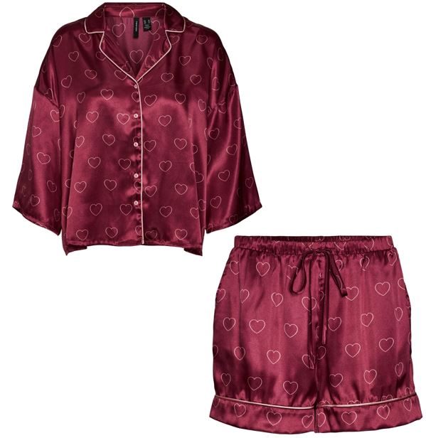 Vero Moda Női pizsama VMBEATE Regular Fit 10254127 Magenta Purple XS