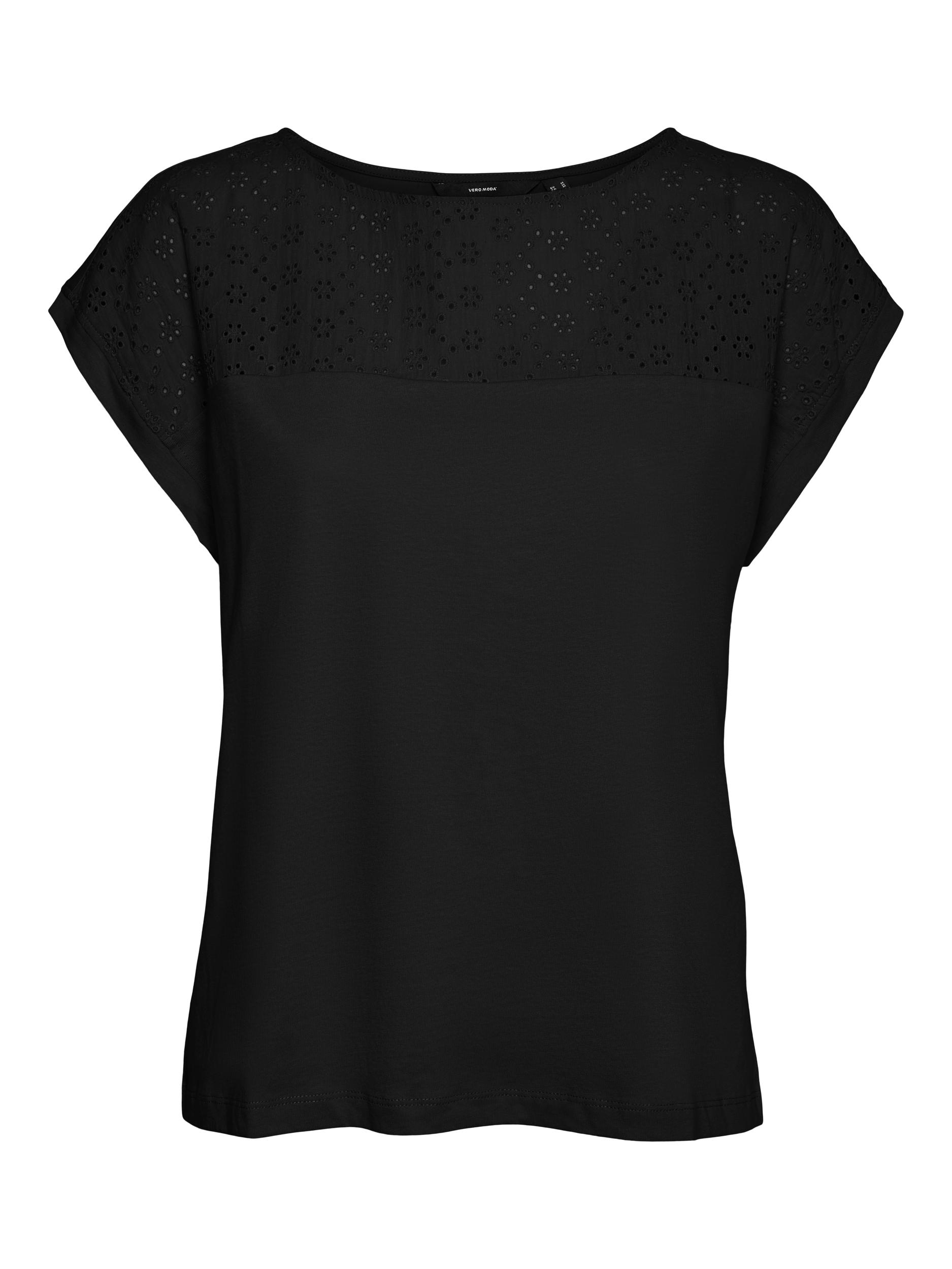 Vero Moda Dámske tričko VMKAYA Loose Fit 10306990 Black XL