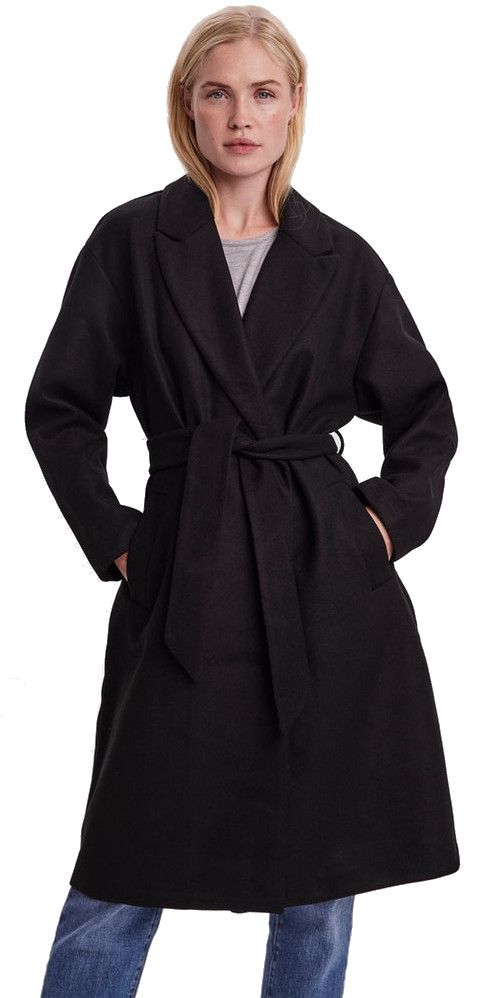 Vero Moda Dámský kabát VMFORTUNE Regular Fit 10248226 Black XL