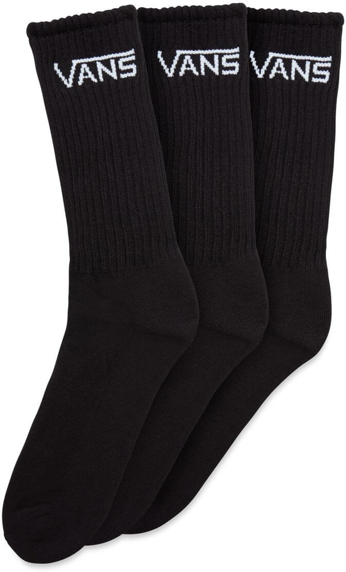 VANS 3 PACK - ponožky CLASSIC CREW Black 38,5-42