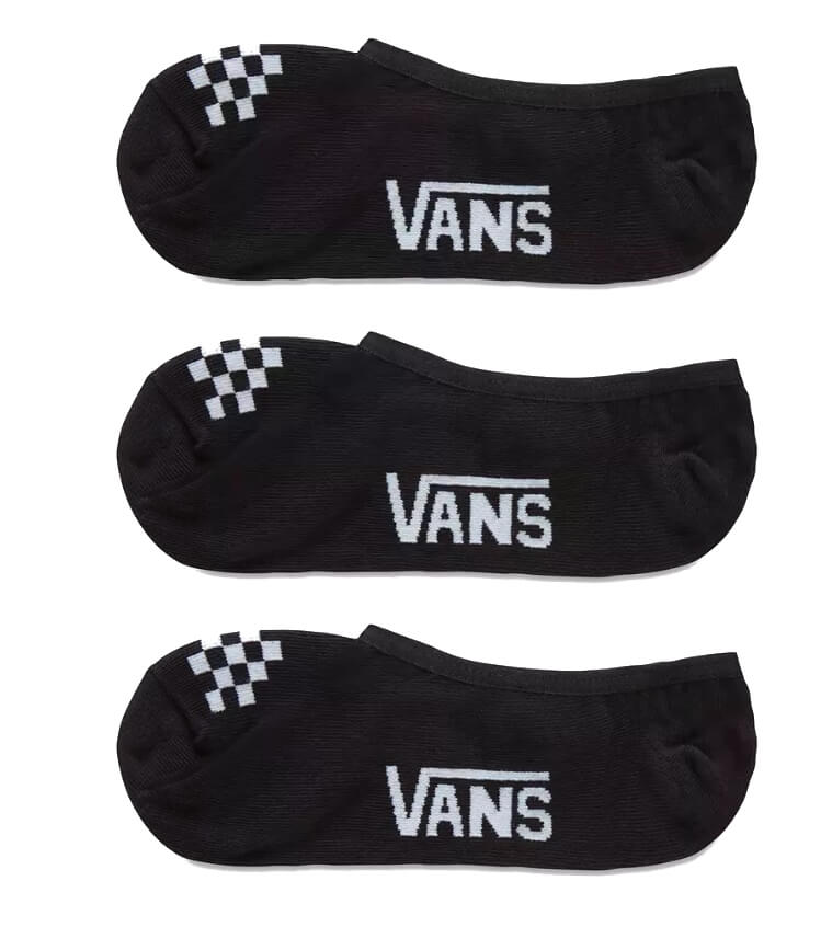 VANS 3 PACK - kotníkové ponožky CLASSIC CANOODLE Black/White 37-41