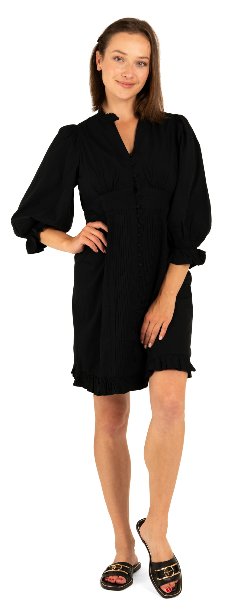 Y.A.S Dámske šaty YASPICKA Regular Fit 26030372 Black XL