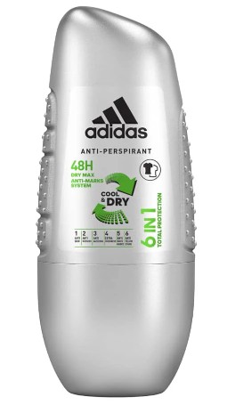 Adidas 6 in 1 Man Cool & Dry - roll-on 50 ml